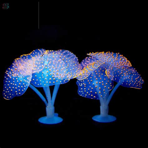 Rh Fish Tank Glowing Artificial Jellyfishes Silicone Simulated Aquatic