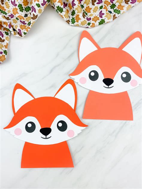 Fox Craft For Kids Free Template Fox Crafts Animal Crafts For Kids