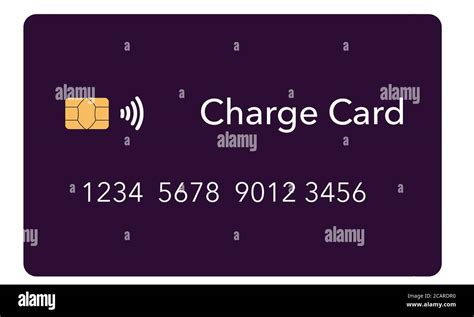 A Charge Card Is Seen Isolated On A Light Background It Is A Mock Or