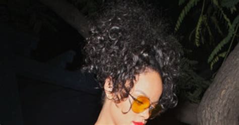 Rihanna Proudly Shows Off Her Nipples Again In See Through Red Lace