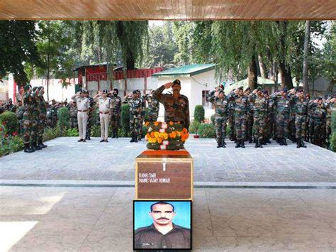 Tributes Paid To Soldier Killed In Sopore Gunfight The Tribune India