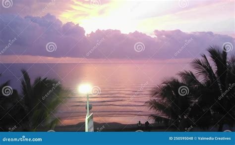 Beautiful Violet Sunset Over Sulu Sea Stock Footage Video Of Asian