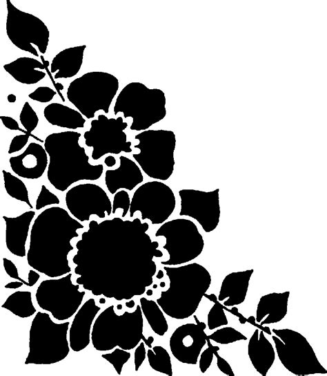 Black And White Flower Art