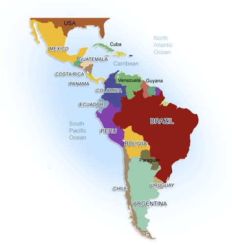 Middle And South America Map
