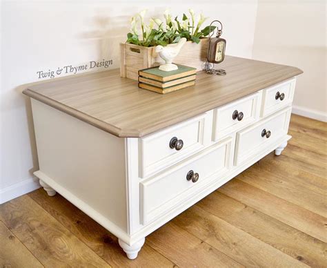 Add style to your home, with pieces that add to your decor while providing hidden storage. Coffee Table in Antique White & Glazing | General Finishes ...