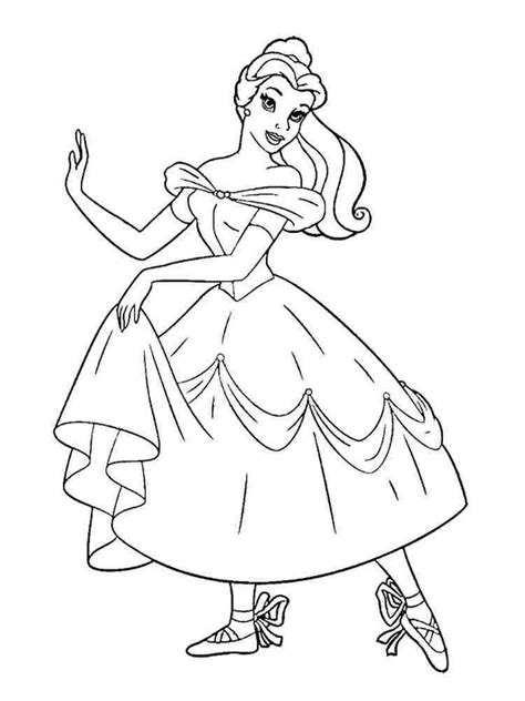 Belle Disney Princess Coloring Pages To Print