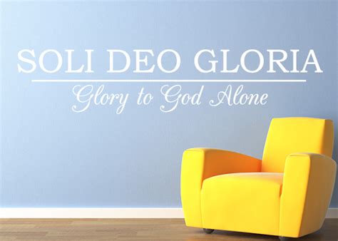 Soli Deo Gloria Vinyl Wall Statement Vinyl The