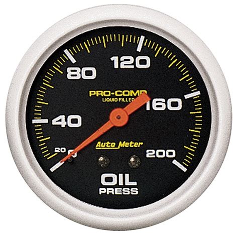 Autometer Pro Comp Liquid Filled Mechanical Oil Pressure Gauge 2 58