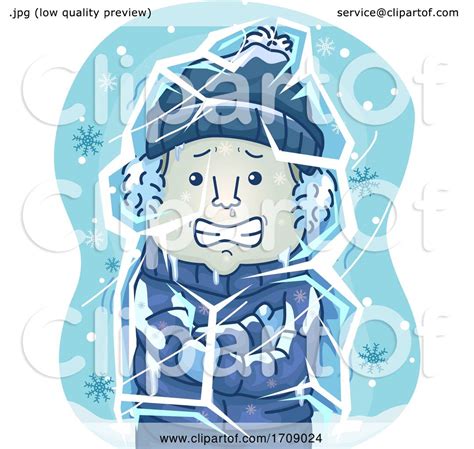 Man Freeze Coldest Weather Illustration By Bnp Design Studio 1709024