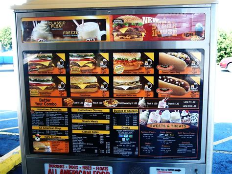 We have the complete and updated menu items, price list, delivery options and latest a&w promotions! A&W Restaurant Menu Board - Lancaster, WI | Car side menu ...