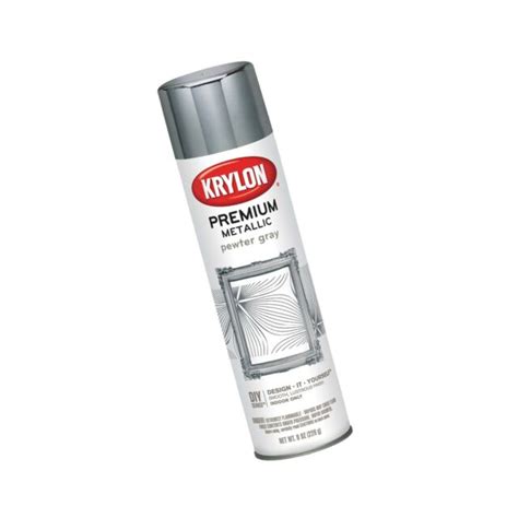 Krylon 1400 Premium Metallic Spray Paint 8oz Pewter Gray 8 Oz Pewter