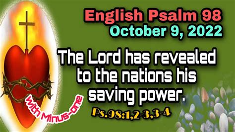 October 9 2022 The Lord Has Revealed To The Nations His Saving Powerwith Chords And Minus