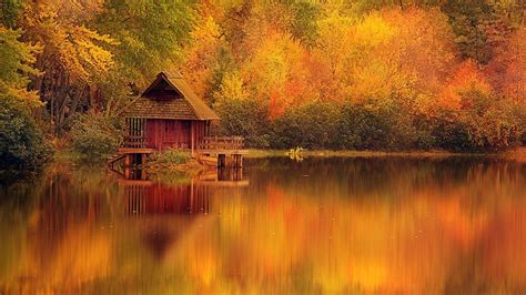 The Lake In Autumn Hd Wallpapers And Images Wallpapers Pictures Photos