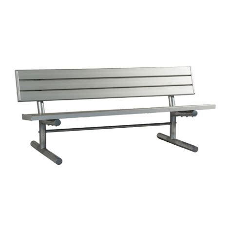 Aluminum Slatted Park Bench With Galvanized Steel Frame Picnic Furniture