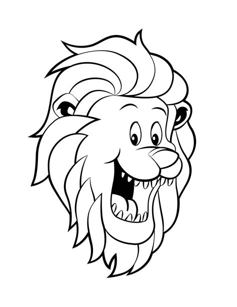 Printable Lion Face