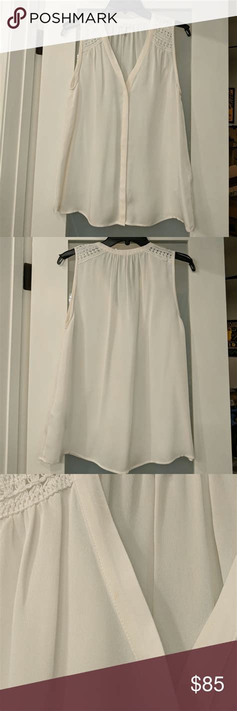 Joie Ivory Sleeveless Silk Blouse Gorgeous Blouses Fashion Clothes Design