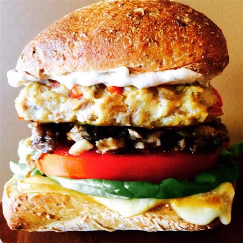 Grill a portobello on both sides until it releases some of its liquid (one mushroom can hold as much as two tablespoons). Grilled Chicken & Mushroom Burger-toasted Ciabatta, smoked ...