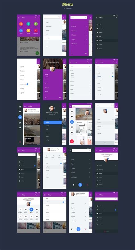 Give You Full Material Ui Kit Template For Menus Android App By