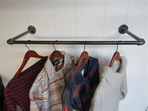 Wall Mounted Clothes Rack Clothing Hanger Garment Display Etsy