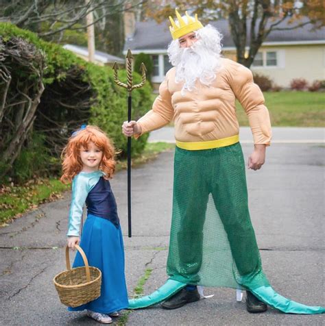 King Triton And Ariel Cute And Easy Father And Daughter Halloween