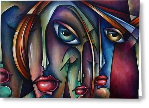 Urban Expressions Greeting Card By Michael Lang Acrylic Portrait