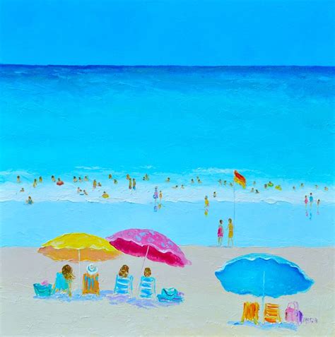 Sizzling Summer Days By Jan Matson Beach Painting For Coastal Decor