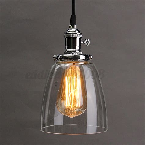 Modern Vintage Glass Cover Ceiling Pendant Light Chandelier Lamp Shade