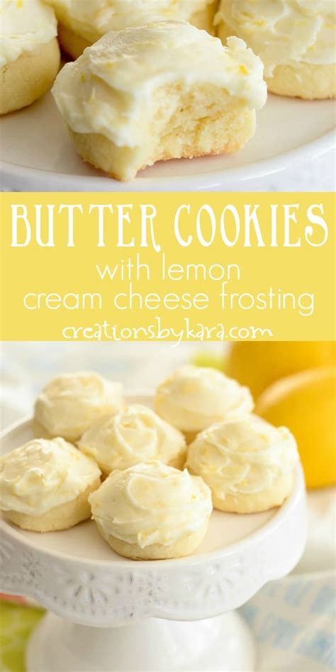 Beat in eggs, lemon zest and juice, vanilla, and food coloring. Recipe for Butter cookies with lemon cream cheese frosting