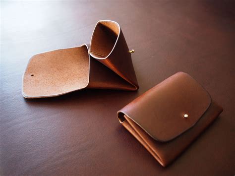Origami Wallet Smooth Leather Brown Leather Wallet Pattern Diy