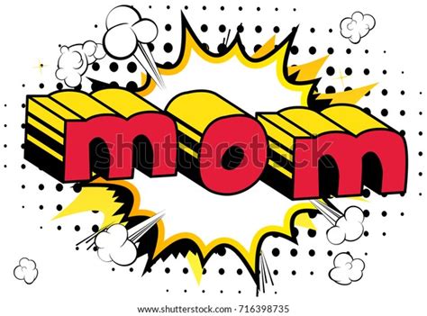 mom comic book style word on stock vector royalty free 716398735 shutterstock