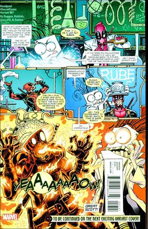 Deadpool 7 Scott Koblish Secret Comic Variant Cover 2016