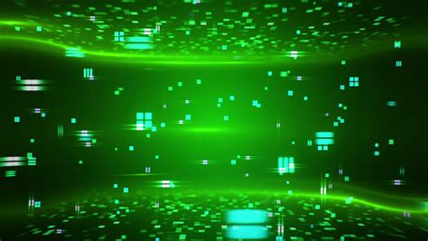 Abstract Background With Fast Animation Of Techno Pixels Glow