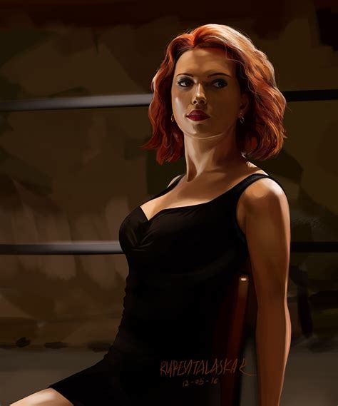 Captain America Civil War Scarlett Johansson Black Widow Digital Art Rupesh Talaskar World