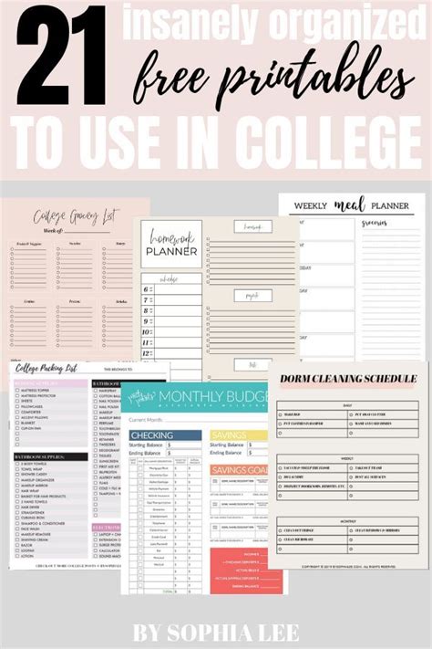 21 Best Free College Printables Every Student Should Know About Artofit