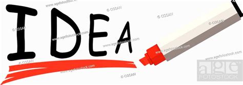 Red Marker Underlining Word Idea Stock Vector Vector And Low Budget