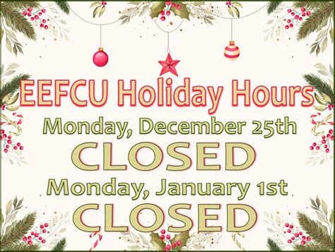 Holiday Closure Reminders Emerald Empire Federal Credit Union