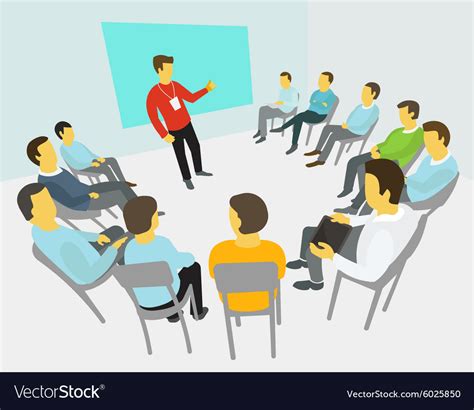 Group Of Business People Having A Meeting Vector Image