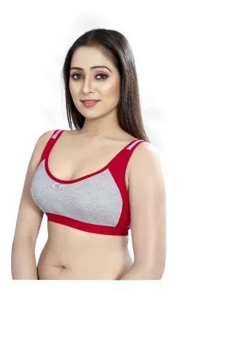 Non Padded Best Care Cotton Sports Bra For Inner Wear Multicolor At Rs