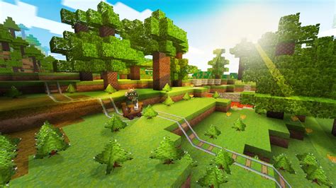 Achtergronden Minecraft Digitaal Video Game Landscape Digital