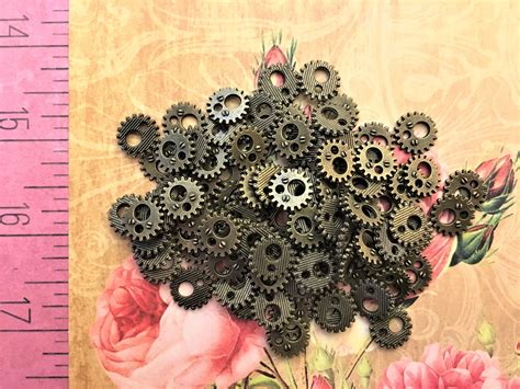 Cogs Steampunk Gears Buttons Wheels Watch Clock Face Parts Etsy