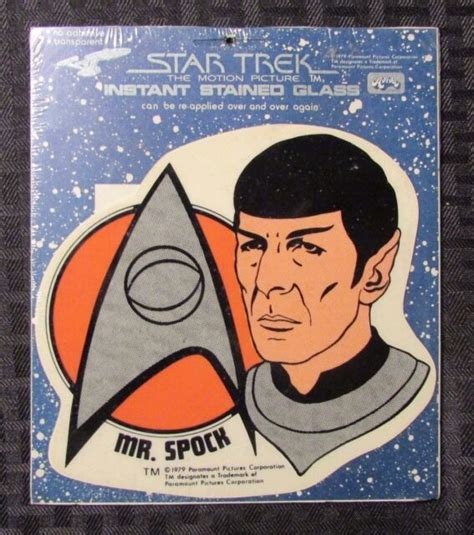 1979 Star Trek Instant Stained Glass Mr Spock 6x7 Sealed Nm Ebay