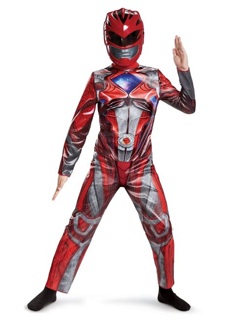 Power Rangers Movie Red Ranger Boys Costume Superhero Costumes