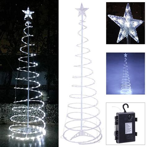 Koval Inc 6ft Clear Cool White Led Lighted Spiral Christmas Tree
