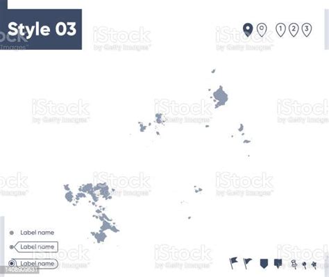 riau islands indonesien karte isoliert auf weißem hintergrund Übersichtskarte vektorkarte