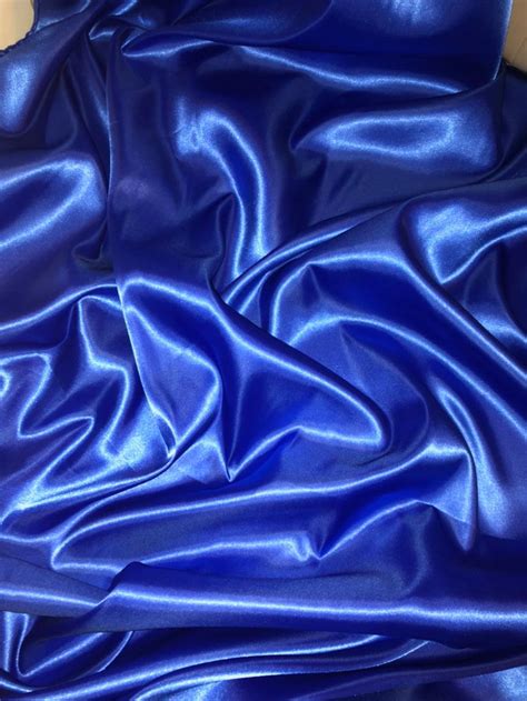 Royal Blue Silky Polyester Satin Fabric58 Wide 147cm Etsy New Zealand