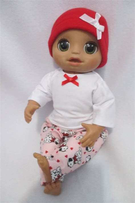 Baby Alive As Real As Can Be Doll Clothes 3 Pc Flannel Pajama Etsy