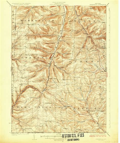 Greenwood Ny 1926 1926 Usgs Old Topo Map 15x15 Ny Quad Old Maps