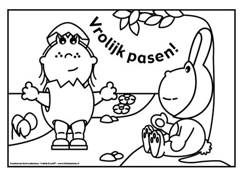 Vrolijk pasen met Frokkie en Lola Pictures Pasen, Kleurplaten