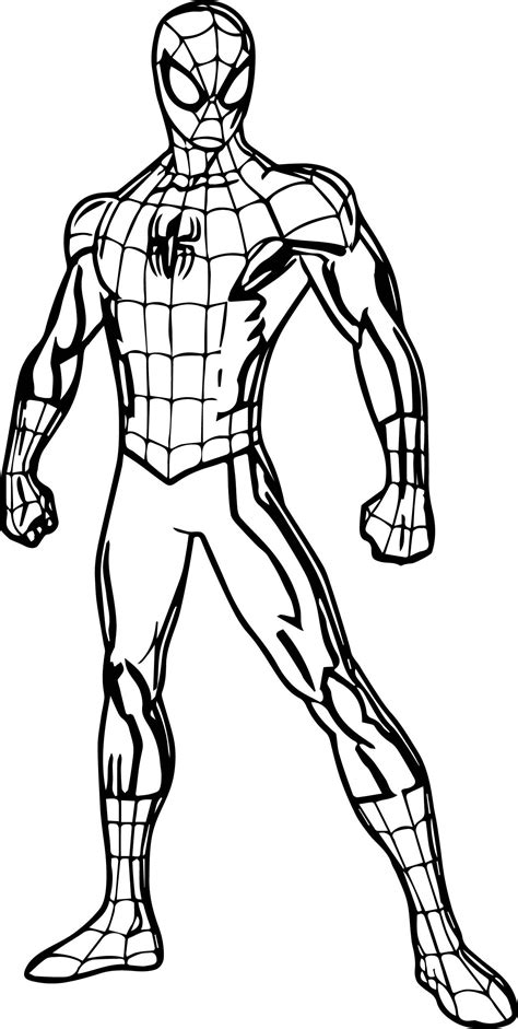 Spider Man Pose Coloring Page Vingadores Para