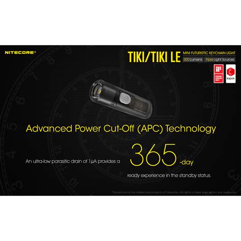 NITECORE TIKI LE Mini Senter LED OSRAM P8 300 Lumens IP66 Black